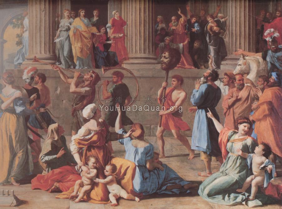 The Triumph of David detail - 尼古拉斯·普桑